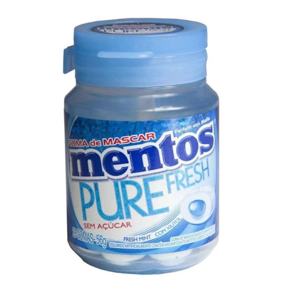 Chiclete Fresh Mint Mentos 56g Sem Açúcar