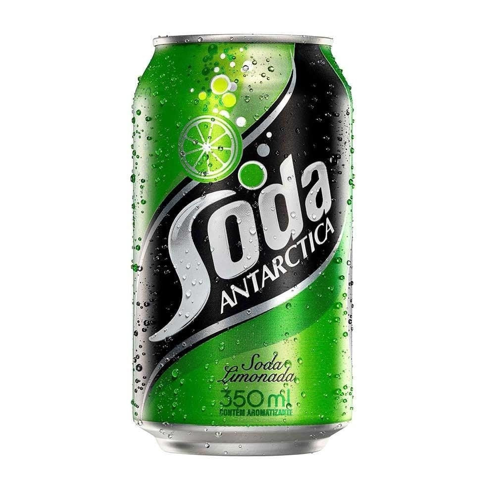 Refrigerante Limão Soda Antarctica 350ml Lata Refrescante
