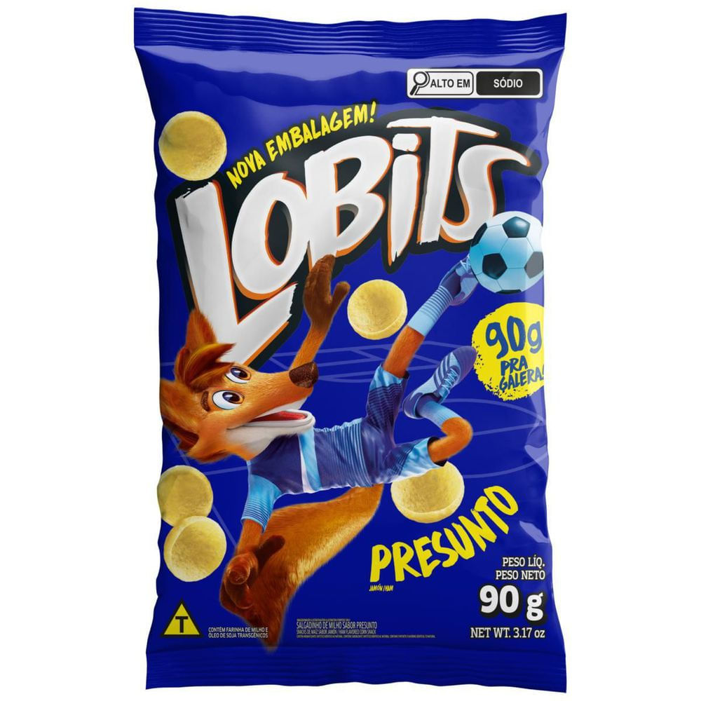 Salgadinho de Milho Super Presunto Lobits 90g Assado Crocante