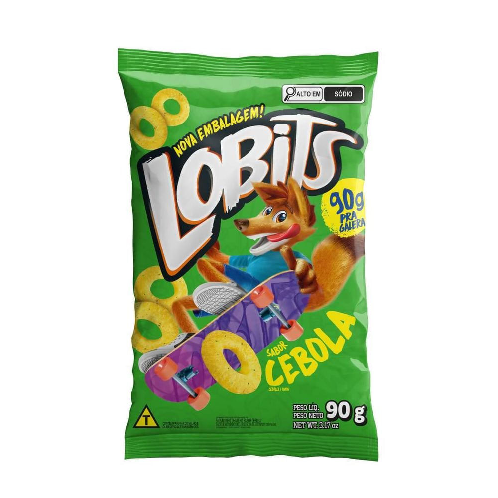 Salgadinho de Milho Super Cebola Lobits 90g Assado