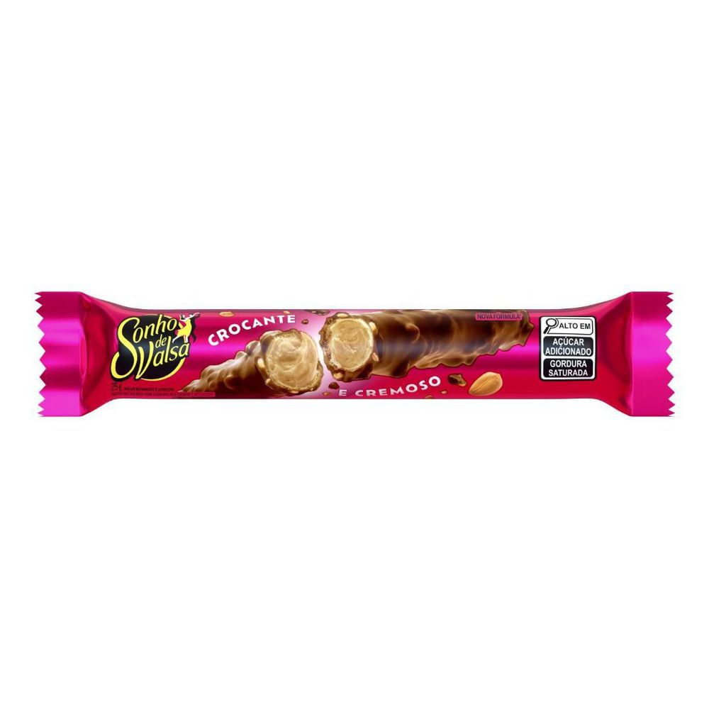 Wafer Recheado Sonho de Valsa Lacta 25g Stick Amendoim e Castanha
