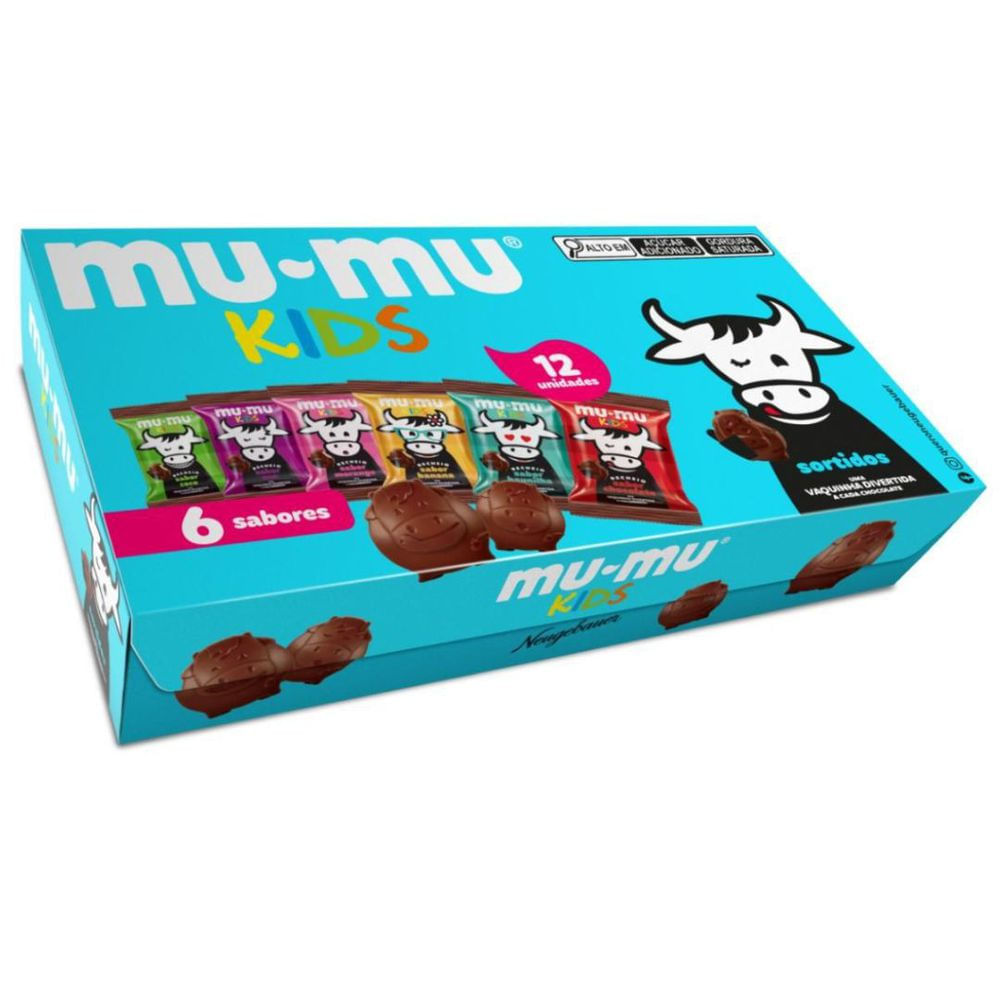 Neugebauer Caixa de Chocolate Mumu Kids Sortido 200g 12un