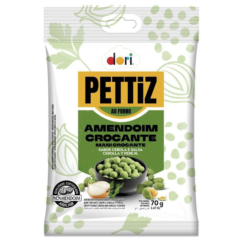 Amendoim Crocante Cebola e Salsa Pettiz Dori 70g Aperitivo