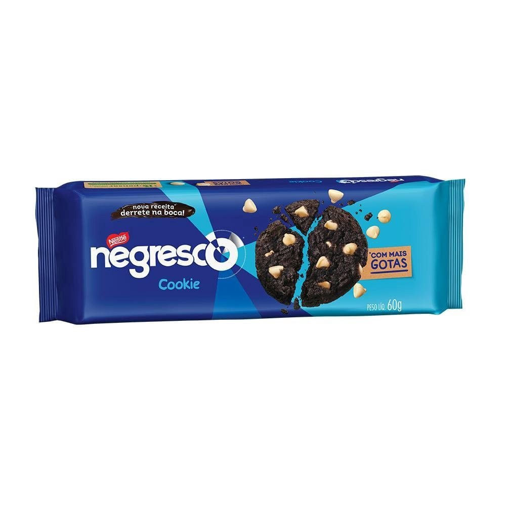 Cookie Gotas de Baunilha Negresco Nestlé 60g Crocante