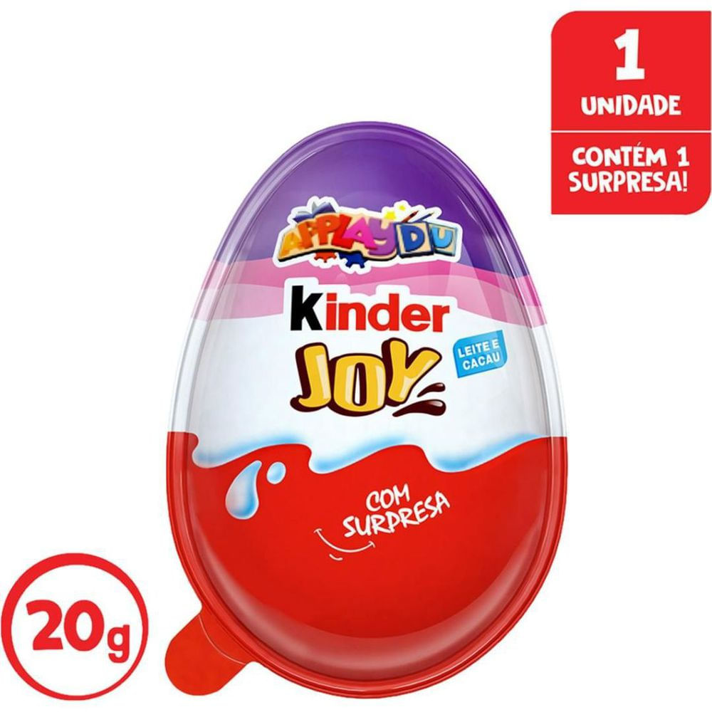 Kinder Joy Roxo 20g 1 Unidade — Chocolate com Creme de Cacau e Leite, Surpresa e Colher