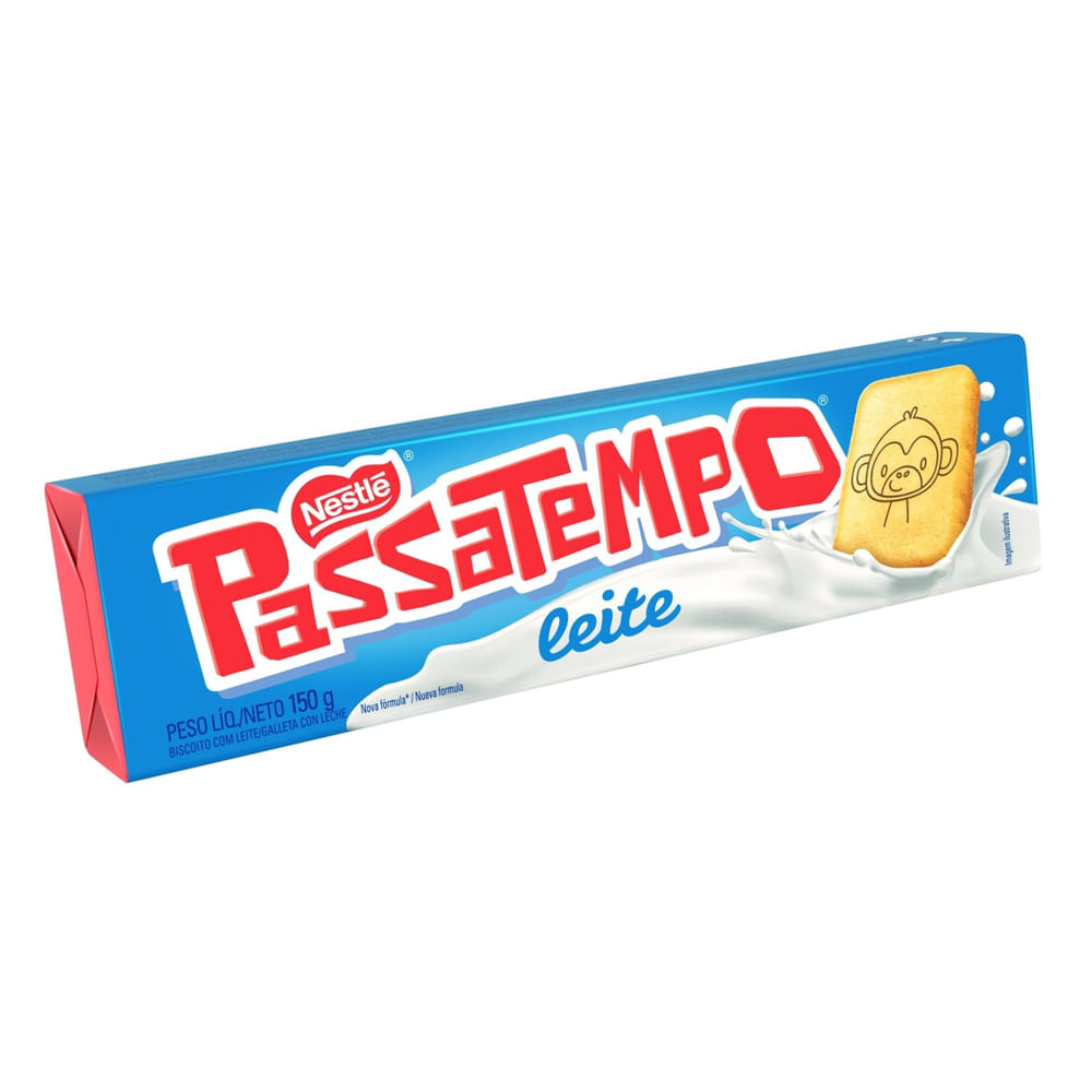Biscoito Doce Leite Passatempo Nestlé 150g Crocante Enriquecido com Cálcio
