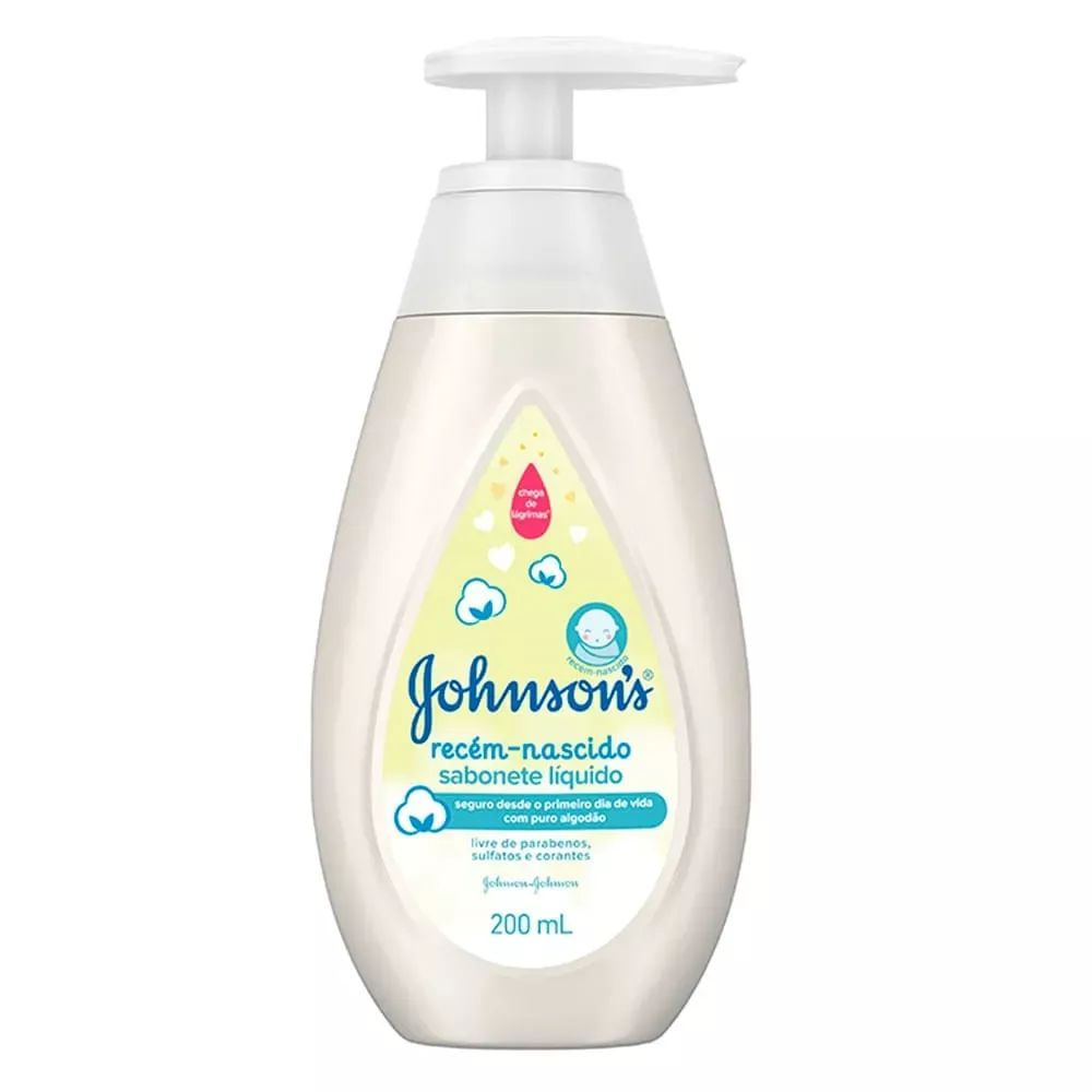 Sabonete Líquido Infantil Johnson's Baby Recém-Nascido 200ml