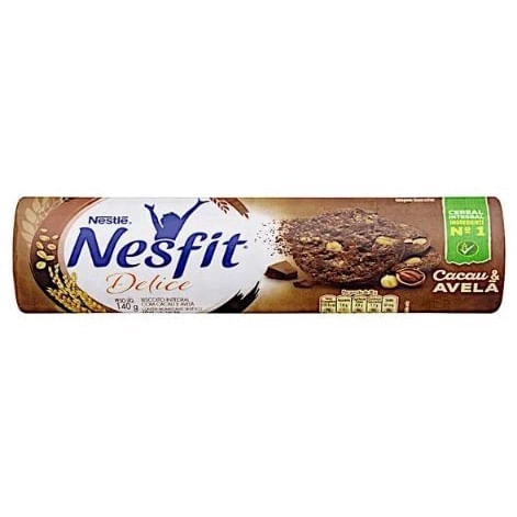 Biscoito Doce Cacau e Avelã Nesfit 140g Integral
