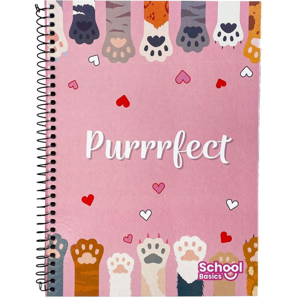 Caderno Universitário 10 Matérias 160 Folhas Office Basics Capa Dura Estampada