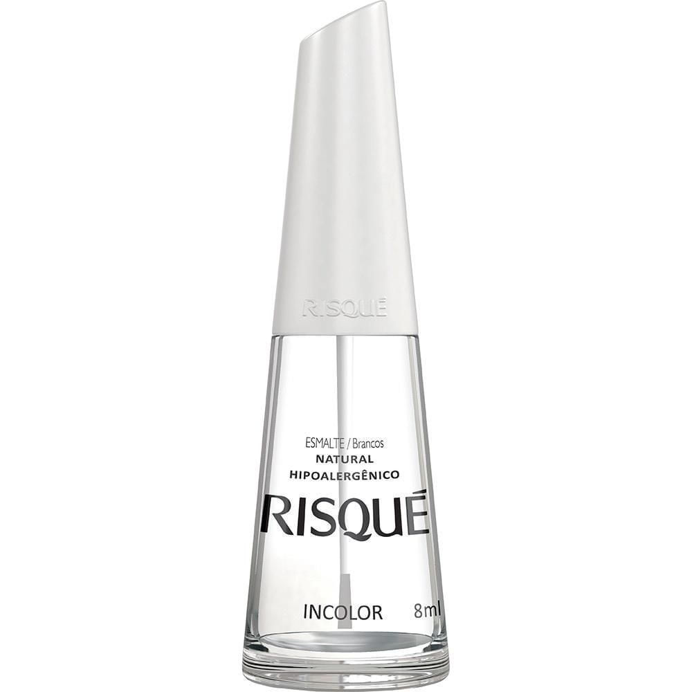 Esmalte Hipoalergênico Risqué Natural Incolor 8ml