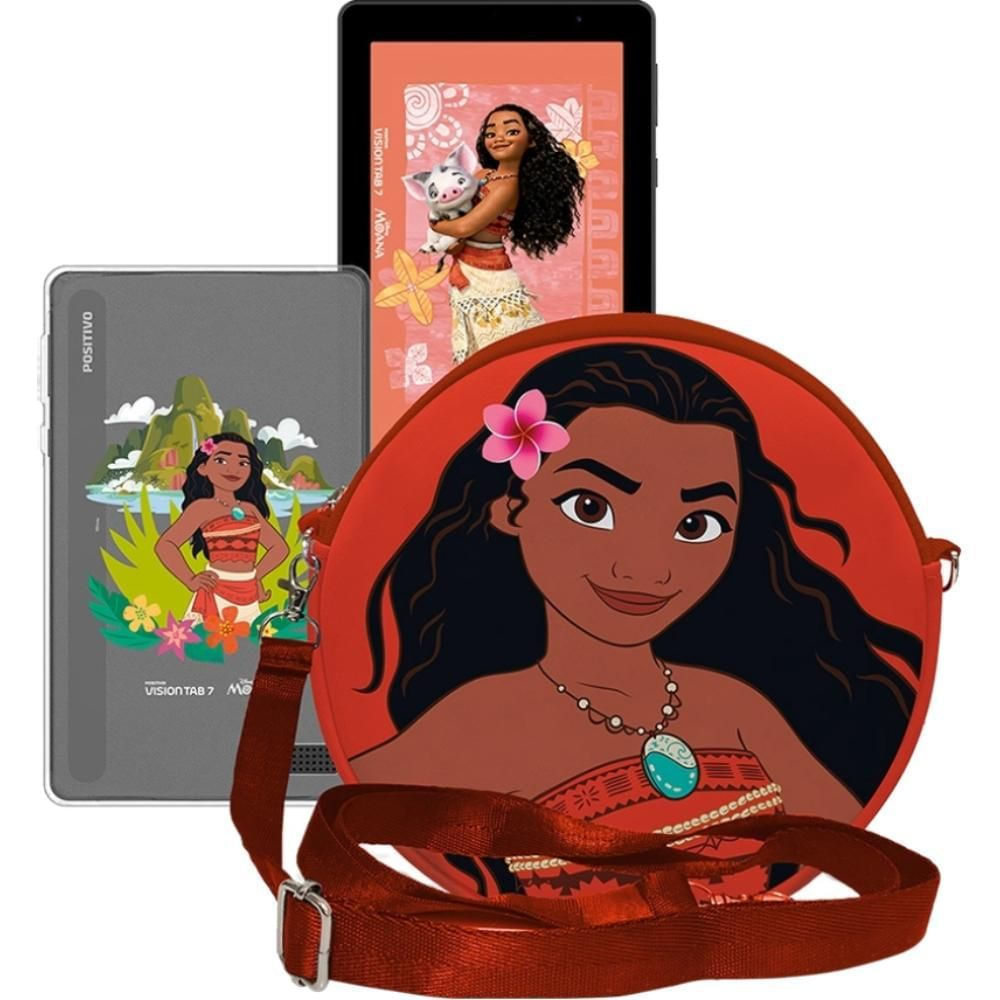 Positivo Vision Tab 7 Moana 64GB 3GB RAM 7” Wi-Fi Preto Octa-Core Android 14 Go