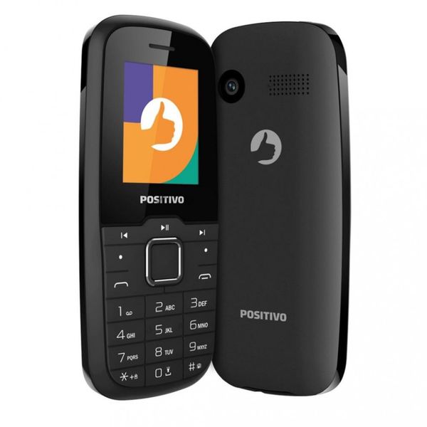 Positivo P26 32MB 32MB RAM Preto Celular Básico Dual Chip Tela 1.8" Rádio FM MP3 VGA 0.3MP 800mAh 2G Celular Positivo P26 Dual Chip 32MB Tela 1.8