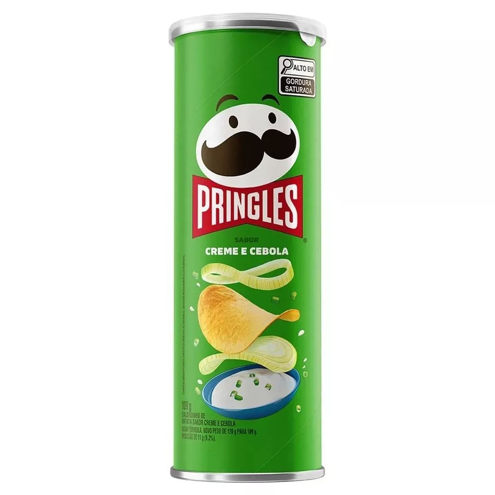 Salgadinho de Batata Creme e Cebola Pringles 109g Lata Crocante