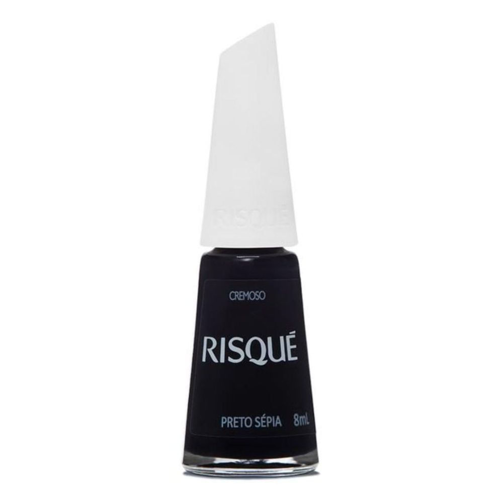 Esmalte Cremoso Hipoalergênico Risqué Preto Sépia 8ml
