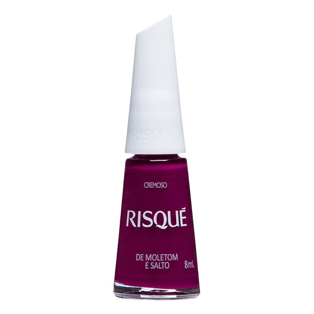 Esmalte Hipoalergênico Cremoso Risqué de Moletom e Salto Vinho 8ml