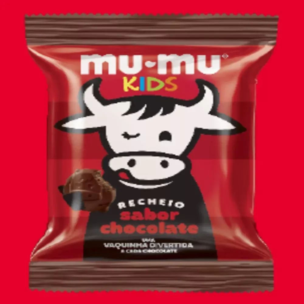 Neugebauer Barra de Chocolate Recheado Mu-Mu Kids ao Leite com Recheio Morango 15,6g