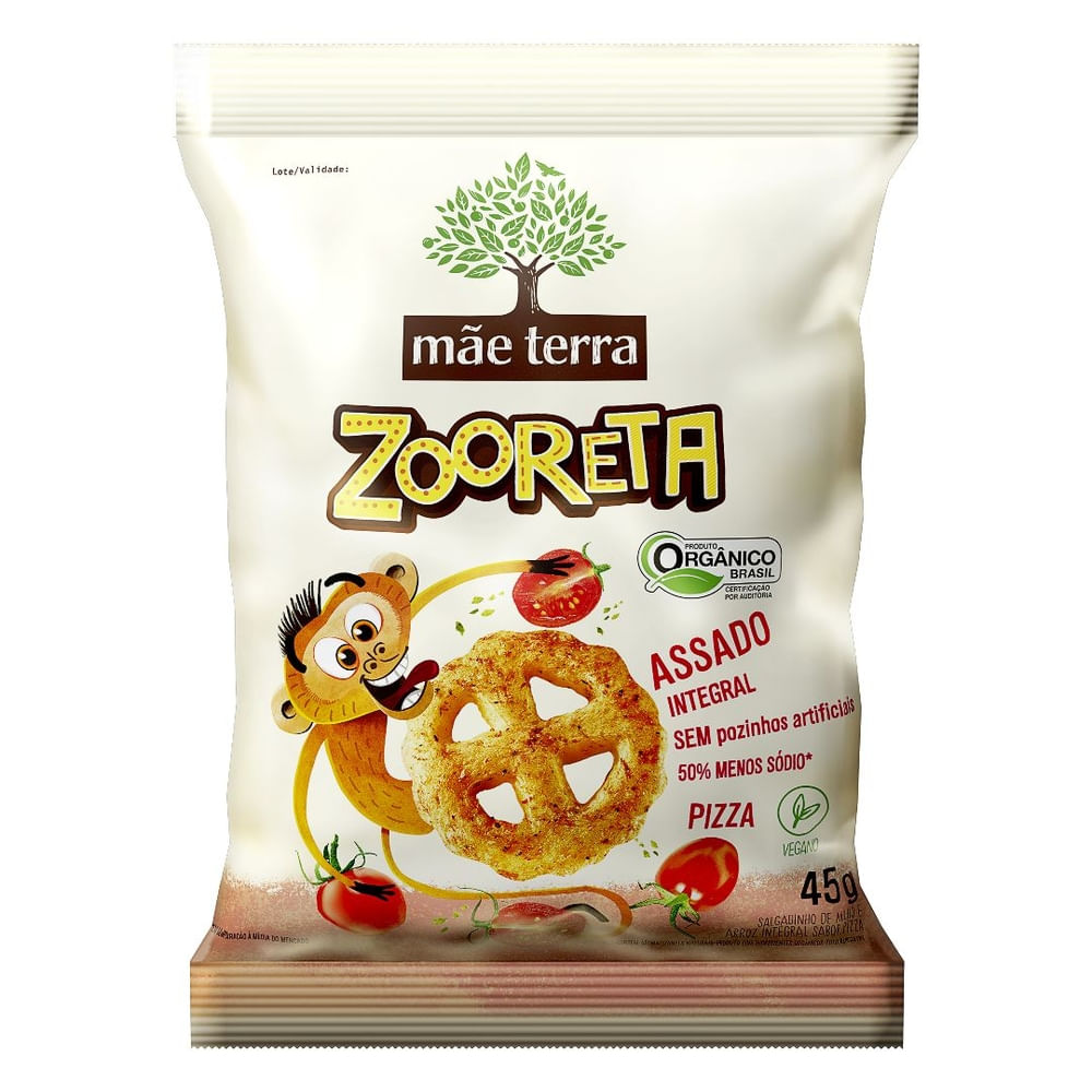 Salgadinho Pizza Mãe Terra 45g Orgânico Vegano