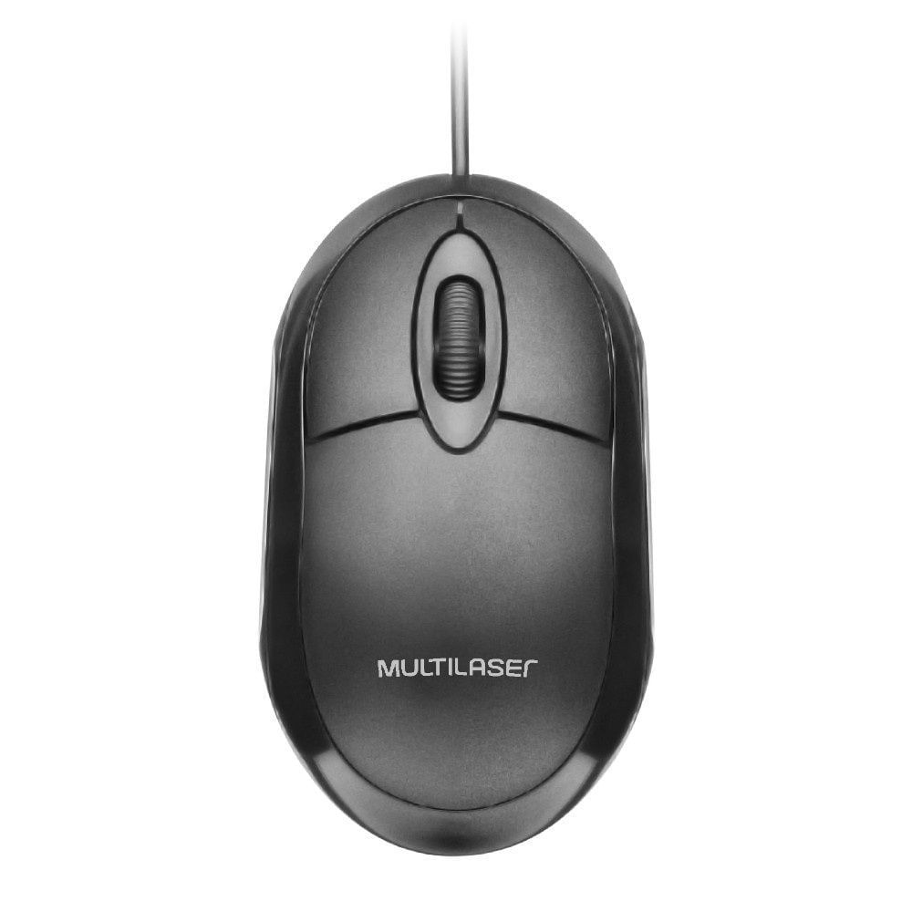 Mouse Multilaser Classic Box MO300 Óptico 1200 DPI USB Preto