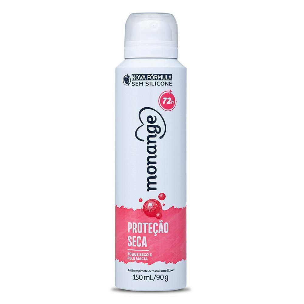 Desodorante Aerossol Antitranspirante Monange Proteção Seca Feminino 150ml