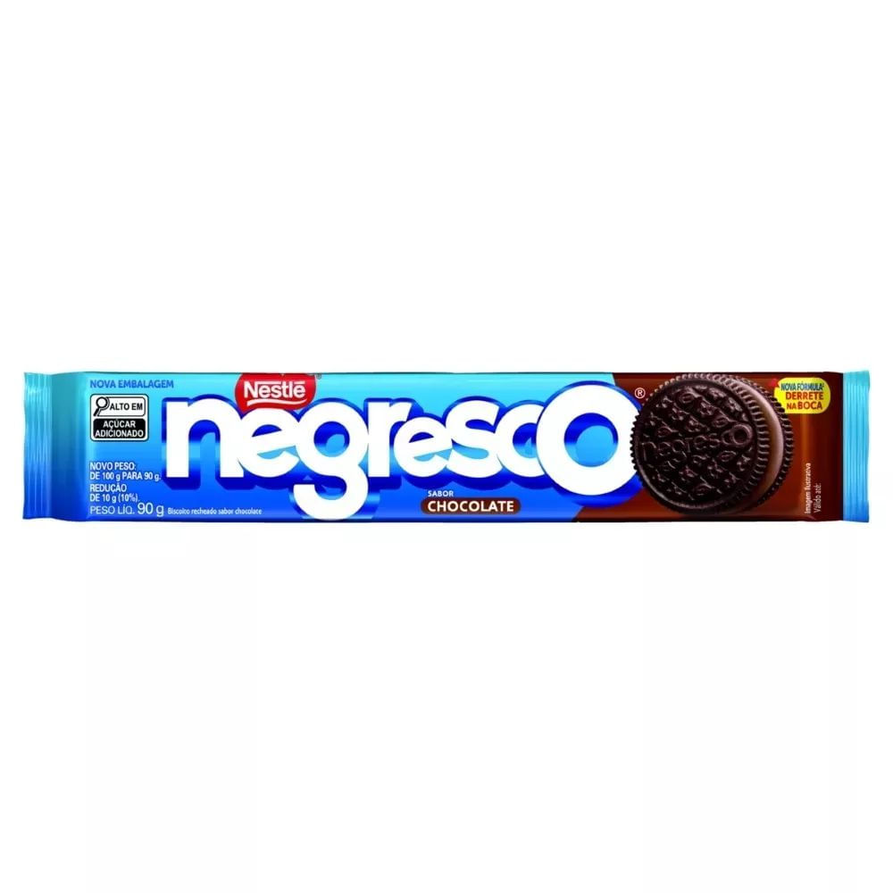 Biscoito Recheado Chocolate Negresco Nestlé 90g Crocante