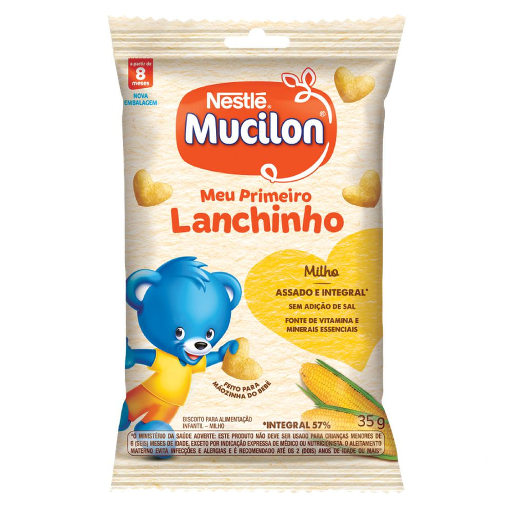 Biscoito Milho Tradicional Mucilon Nestlé 35g Integral