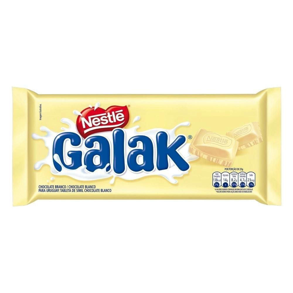 Barra de Chocolate Galak Nestlé Chocolate Branco 80g Cremoso