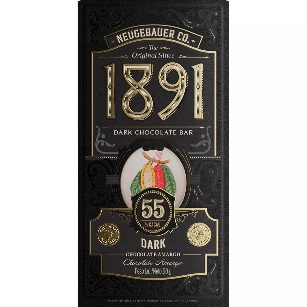 Neugebauer Barra de Chocolate 1891 Dark 55% Cacau 90g