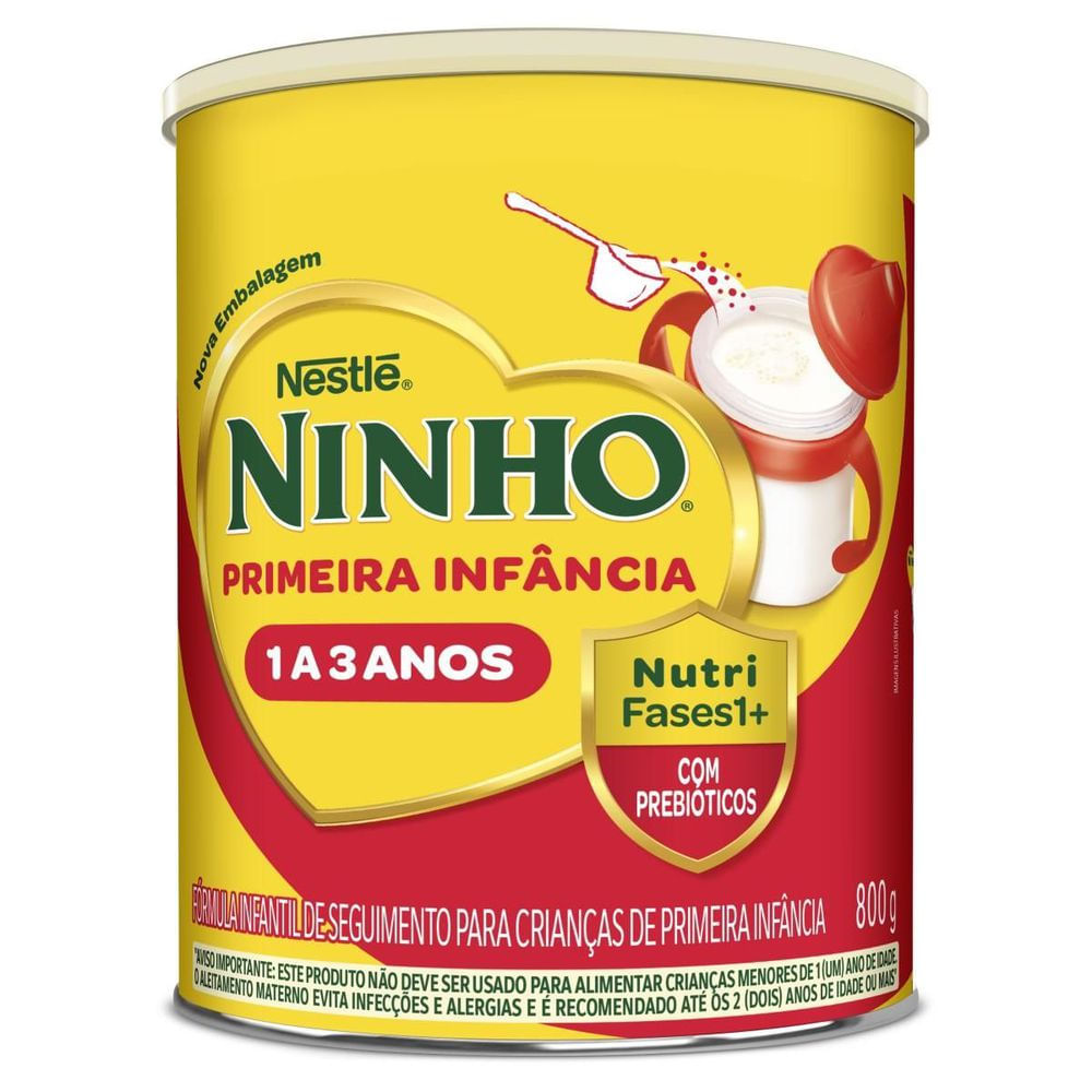 Fórmula Infantil Ninho Fases 1+ Nestlé 800g Lata Prebióticos