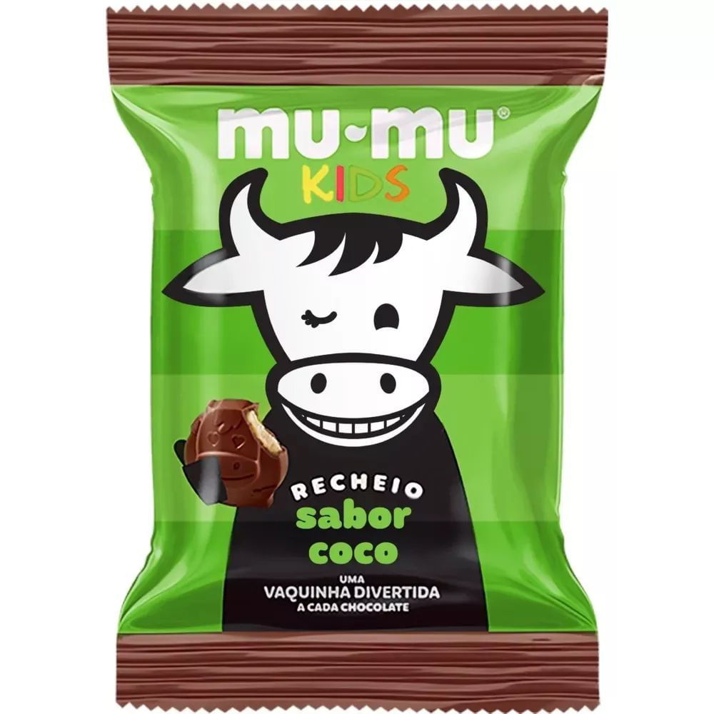Neugebauer Chocolate Mu-Mu Kids Coco 24x15,6g - Recheio de Coco e Cobertura ao Leite