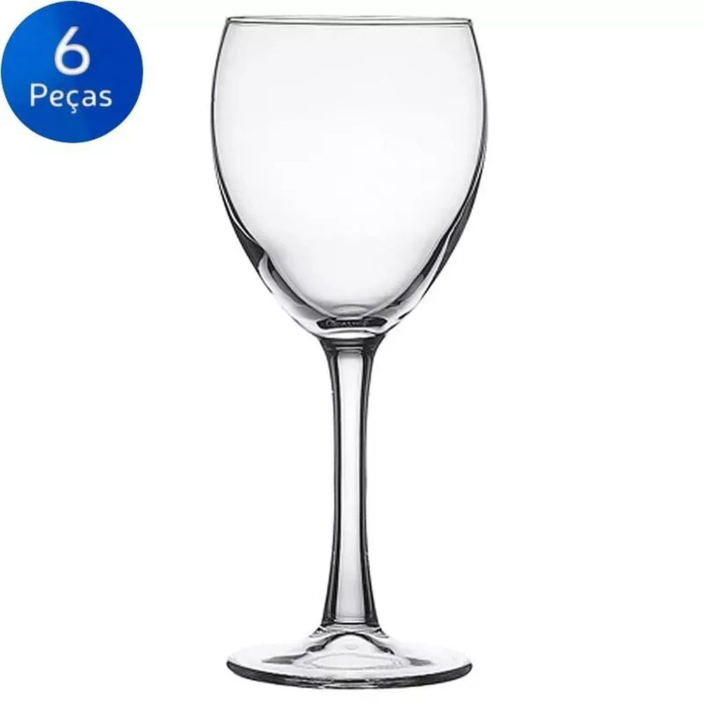 Jogo de Taças Vidro 490ml 6 Peças Nadir Barone Água e Vinho