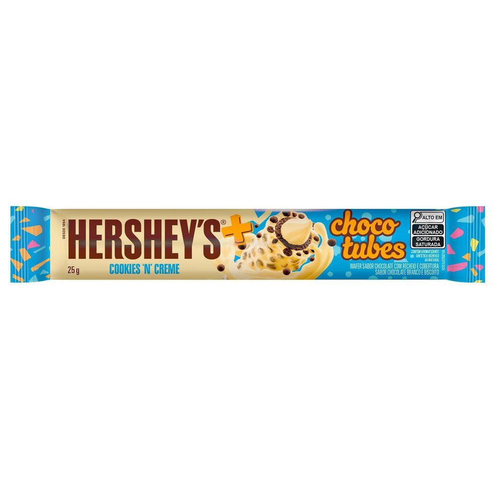 Hershey's Chocotubes Wafer Recheado Cookies'n'Creme 25g