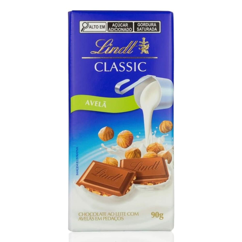 Lindt Barra de Chocolate ao Leite com Avelã 90g Classic