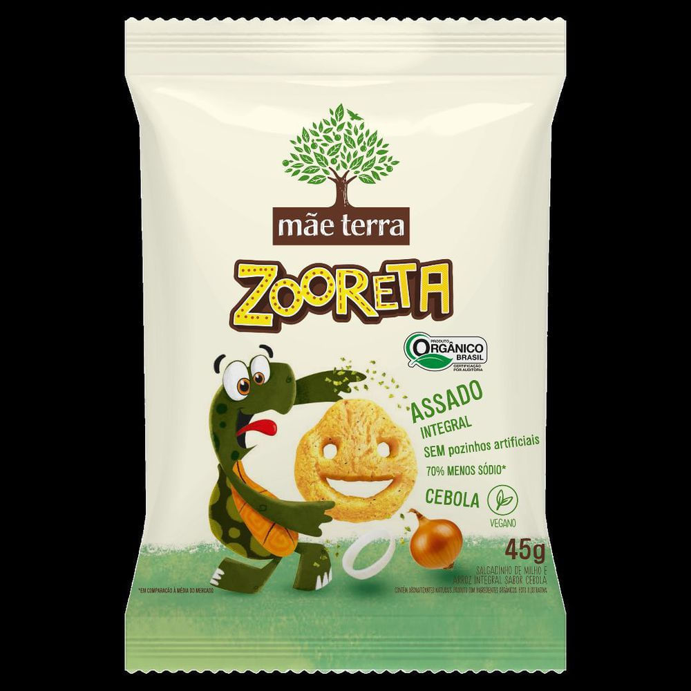 Salgadinho Cebola Orgânico Mãe Terra 45g Integral
