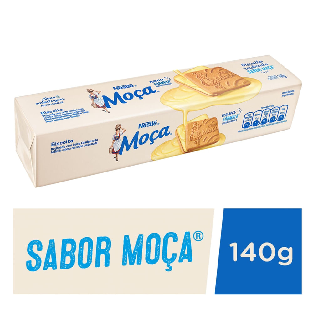 Nestlé Biscoito Recheado Leite Moça 140g