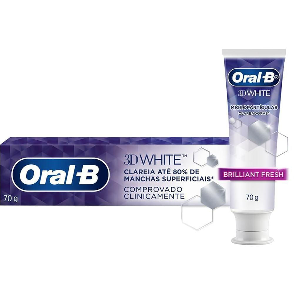 Creme Dental Clareador Oral-B 3D White Brilliant Fresh 70g