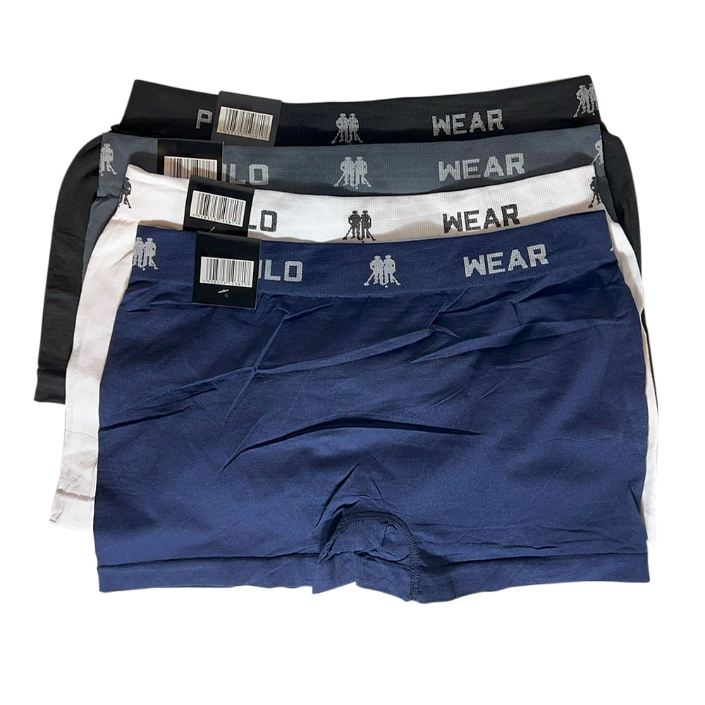 Cueca Boxer Polo Wear Microfibra Azul Marinho M