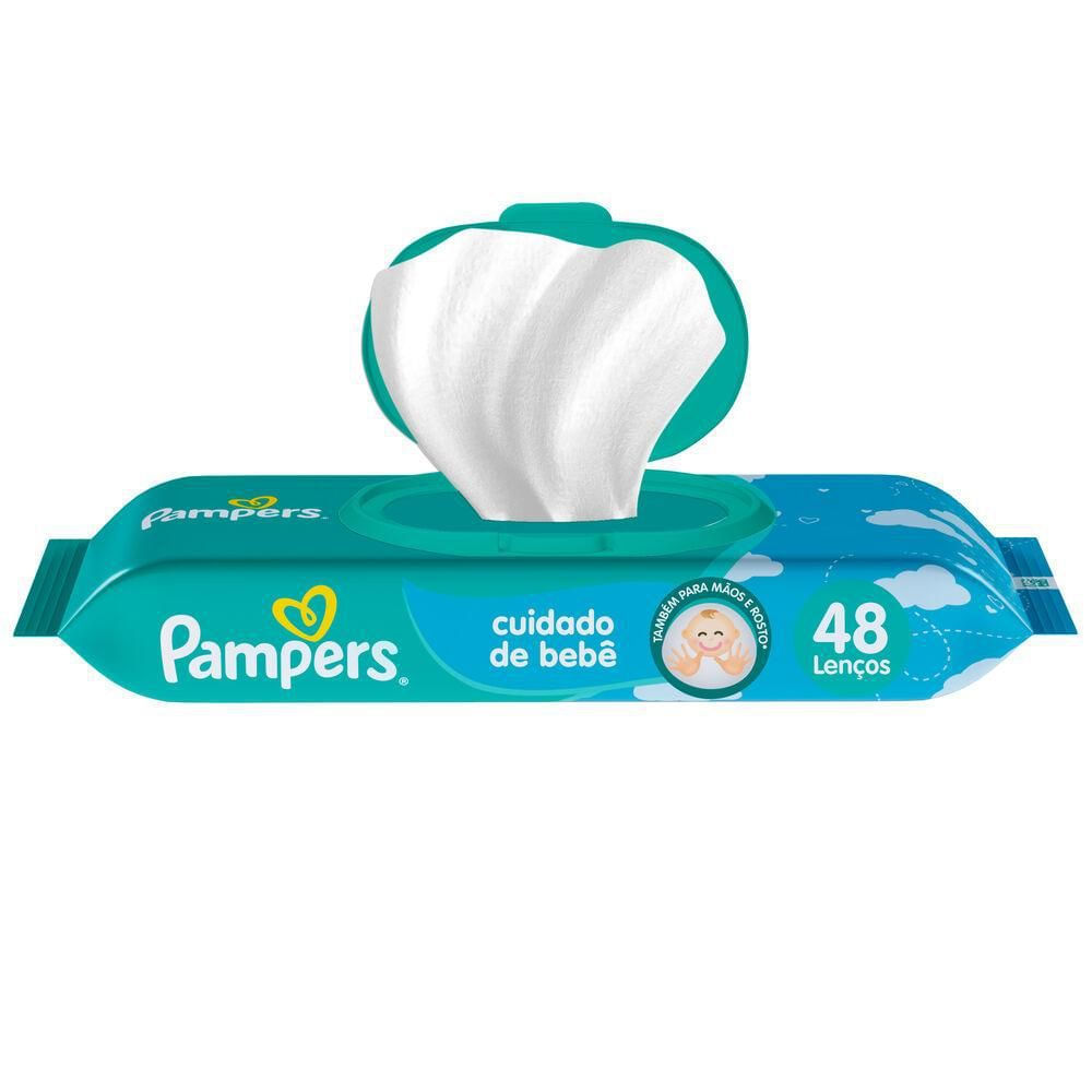 Lenço Umedecido Hipoalergênico Pampers Cuidado de Bebê 48un