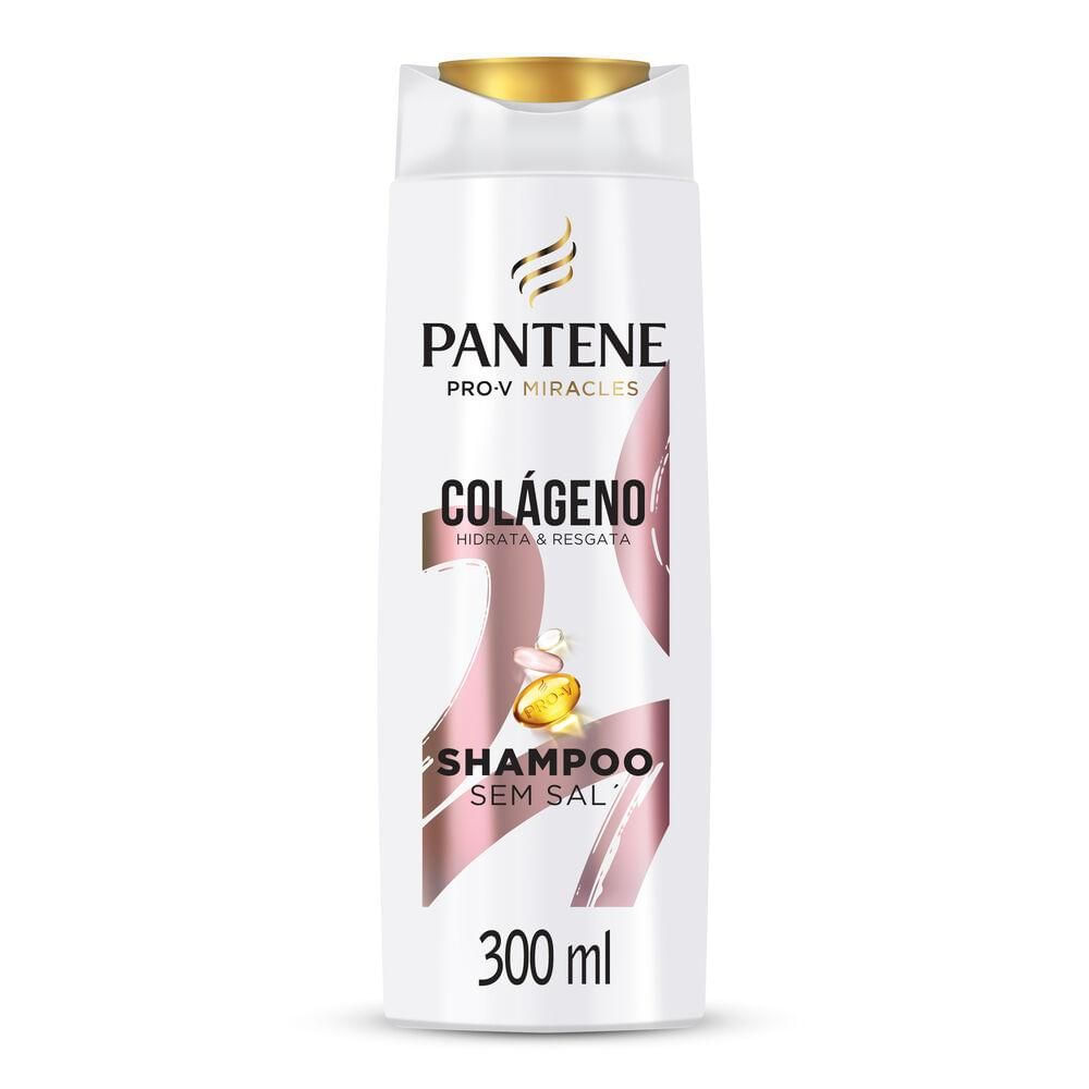 Shampoo Hidratação e Resgate 300ml Pantene Colágeno com Biotina sem Sal