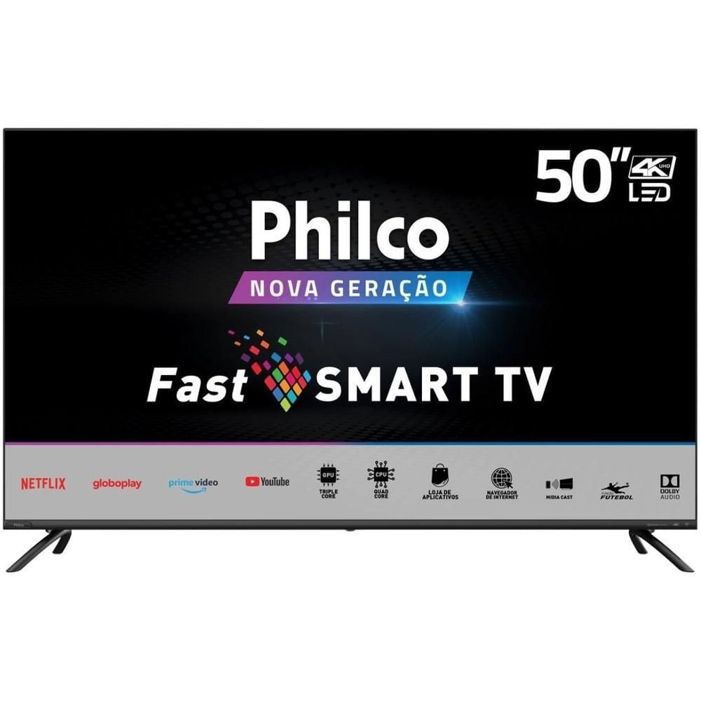 Smart TV 4K Philco 50" PTV50G70SBLSG LED Dolby Audio Preto