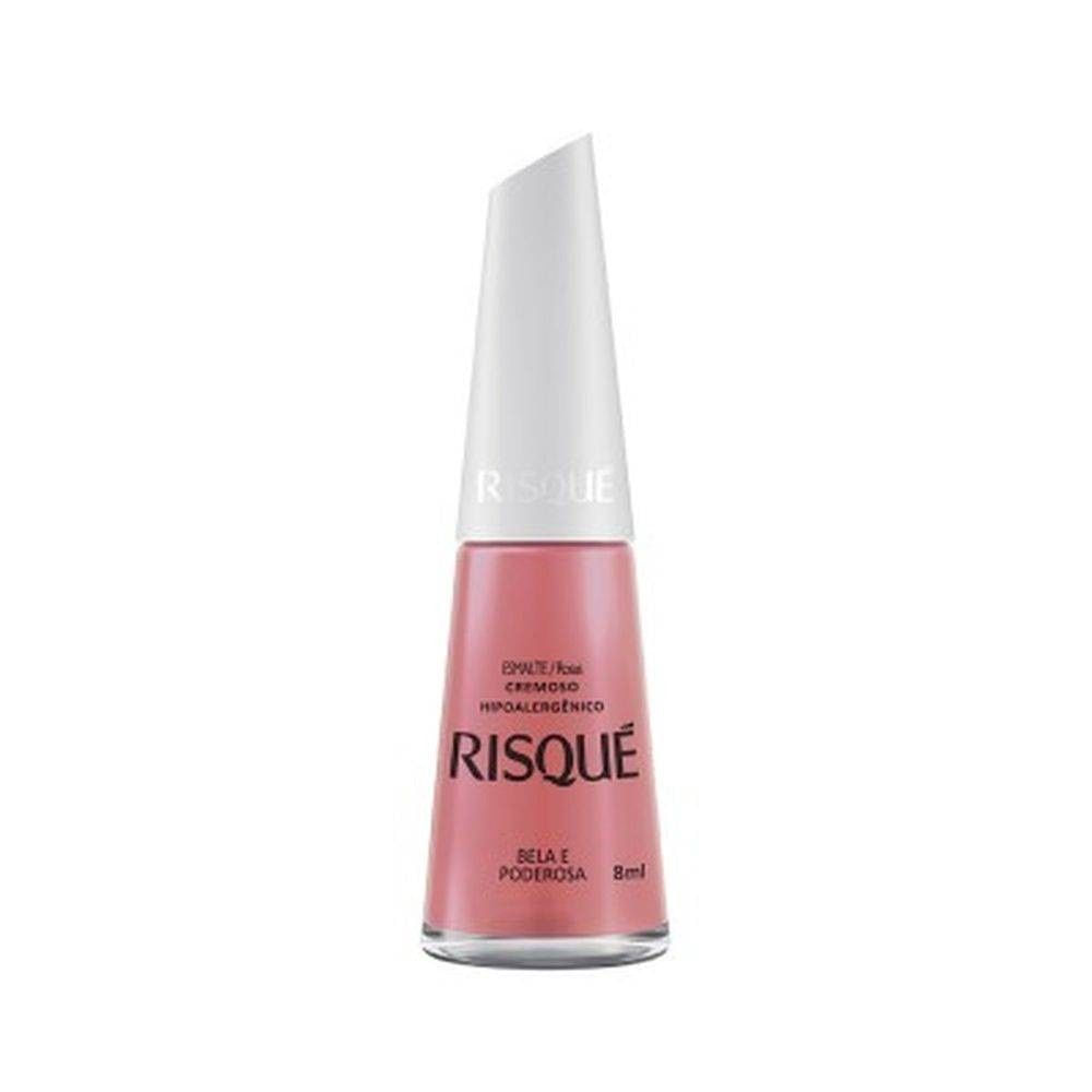 Esmalte Hipoalergênico Risqué Bela e Poderosa Rosa Cremoso 8ml