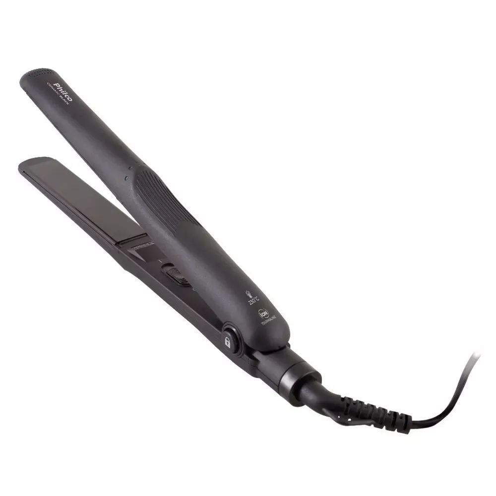Chapinha Philco 230°C Preto Bivolt Ceramic Black PPR08 Tourmaline Íon Antifrizz