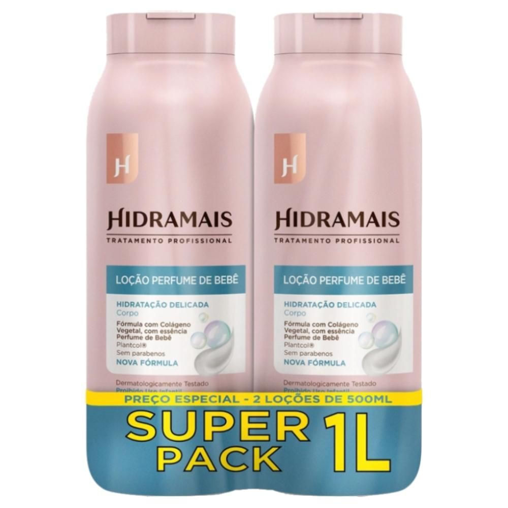 Kit Hidratante Corporal Hidramais Perfume de Bebê 2 Unidades 500ml