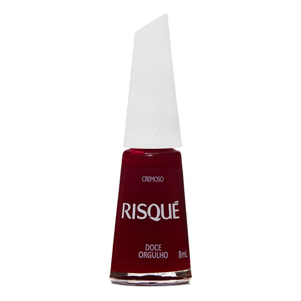 Esmalte Hipoalergênico Risqué Cremoso Vermelho Doce Orgulho 8ml