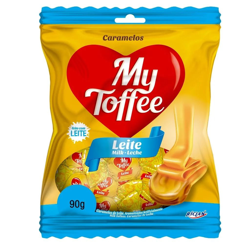 Bala de Leite My Toffee Riclan 90g Caramelo Macio