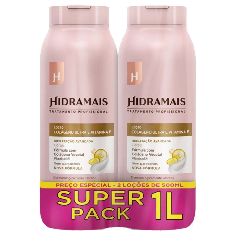 Kit Hidratante Corporal Vegano Hidramais Colágeno 2 Unidades 500ml