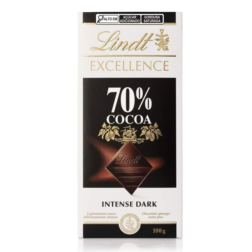 Lindt Barra de Chocolate 70% Cacau 100g Excellence