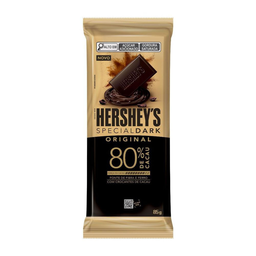 Hershey's Barra de Chocolate Special Dark Tradicional 80% Cacau 85g