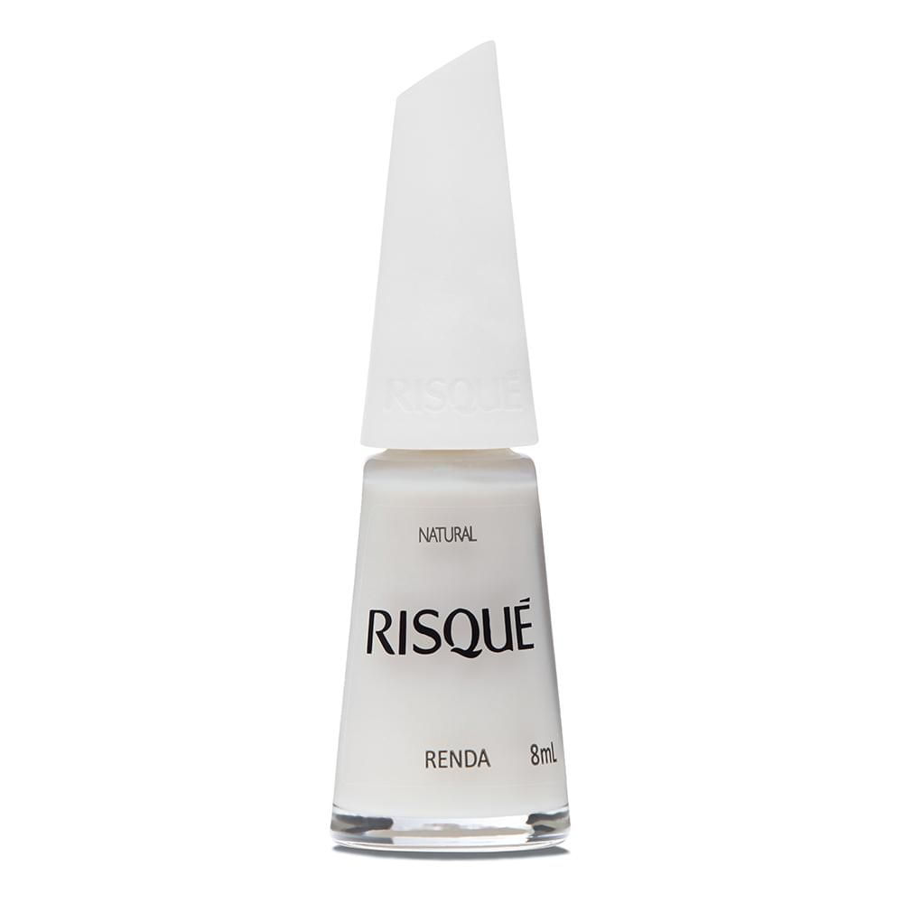 Esmalte Hipoalergênico Risqué Novo Renda Branco Natural 8ml