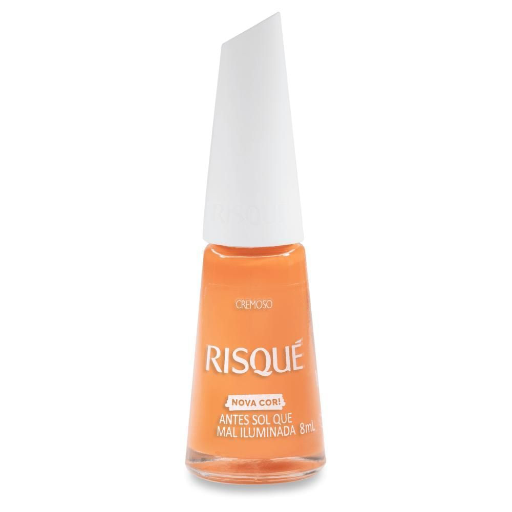 Esmalte Hipoalergênico Risqué Antes Sol que Mal Iluminada Cremoso Laranja 8ml
