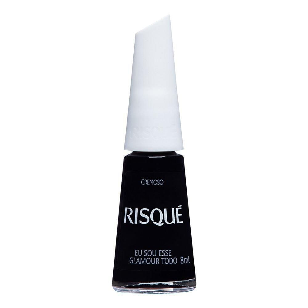 Esmalte Hipoalergênico Risqué Eu Sou Esse Glamour Todo Preto Cremoso 8ml